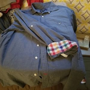 Button down shirt with colored cuff